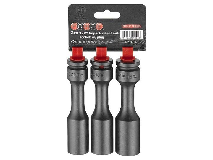 Douilles impact longues 1/2" 120 mml (3pc)