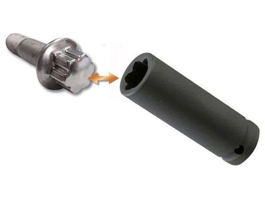 Douille impact 1/2" spéciale écrous de roues MERCEDES BENZ