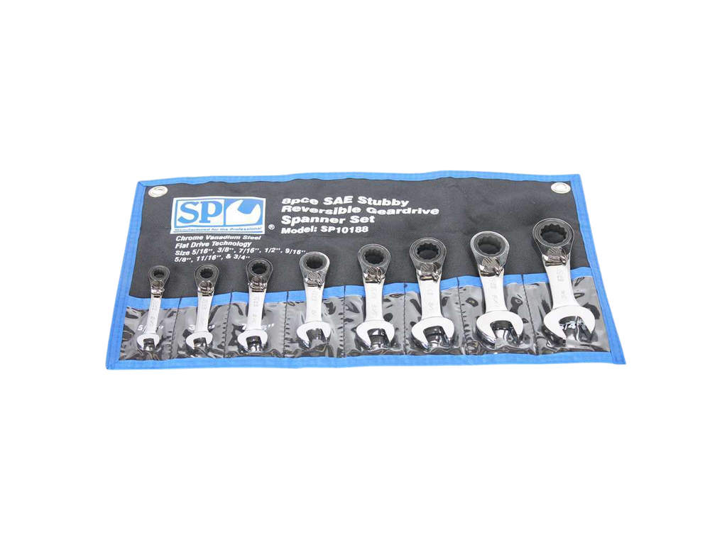 PRESCH Jeu De 12 Clés à Cliquet Réversibles 6-19 Mm - 90 Dents, Angle 4°, Avec Sacoche Robuste