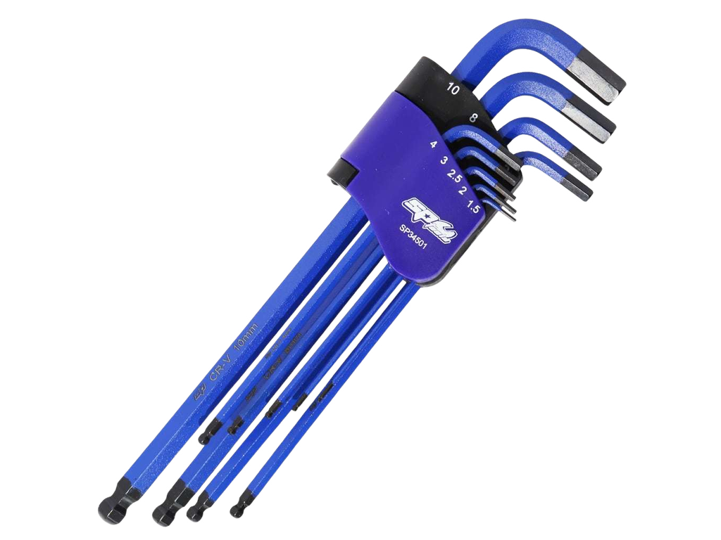 Assortiment clés mâles 6 pans tête sphérique - 9 pièces SP Tools