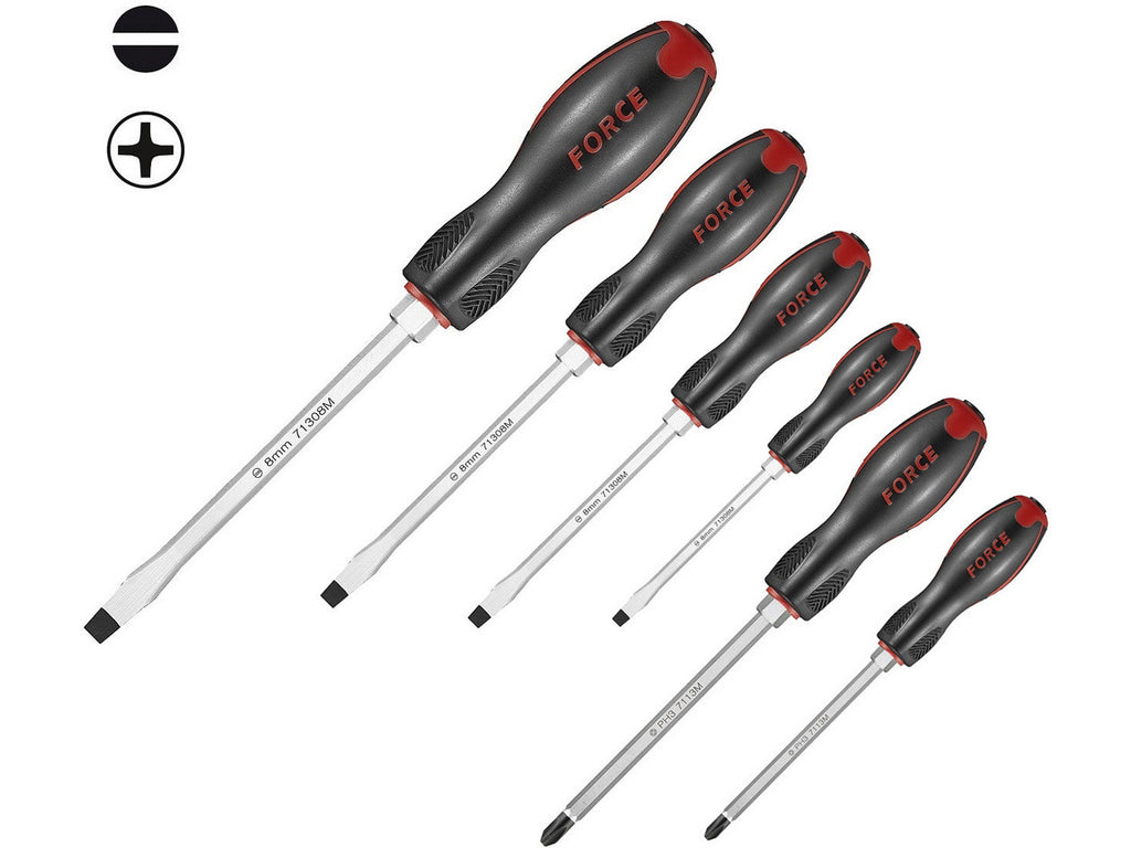 Assortiments tournevis plats et Phillips (6pc)