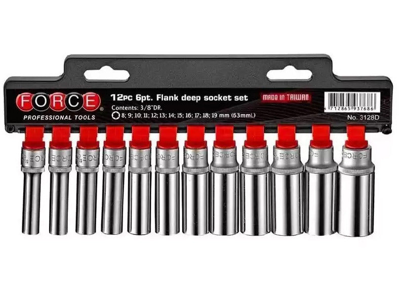 Rack de douilles 3/8" longues 12p (12pc)