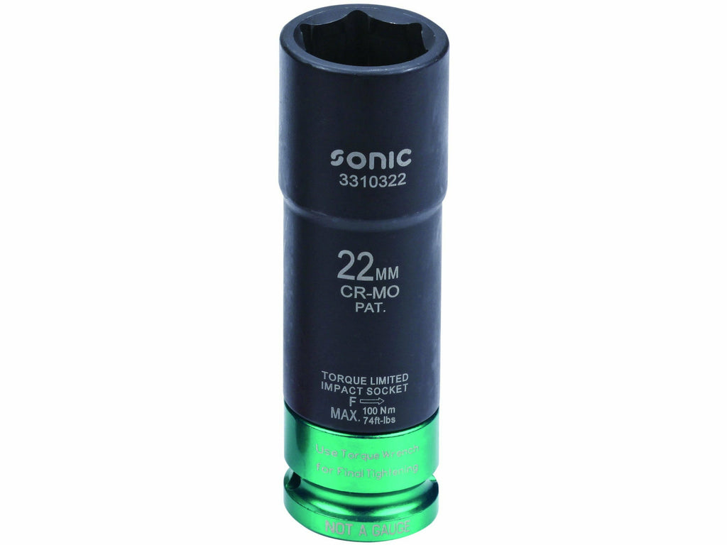 Douille 1/2" impact gainées à limiteur de couple 22mm Sonic equipment