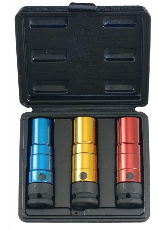 Assortiment 1/2" douilles impact à limiteur de couple (3pc) FORCE