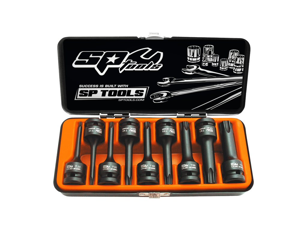 Coffret empreintes impact 1/2'' Torx - 9 pièces SP Tools