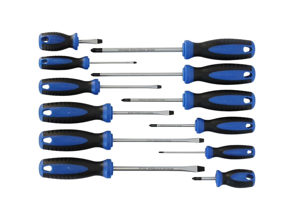 Jeu de tournevis cruciformes Phillips et Plats (plats) - 12 pièces ...