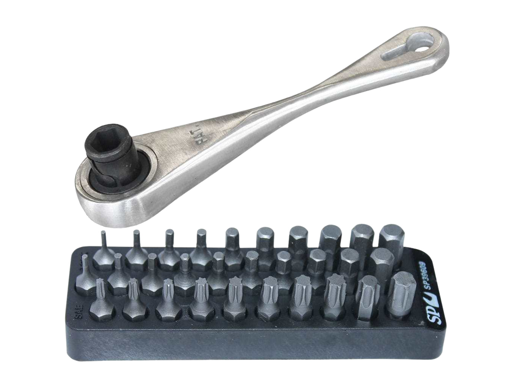 Powerbuilt 640927 Jeu De 2 Clés à Cliquet 1/4" Et 3/8", Modèle