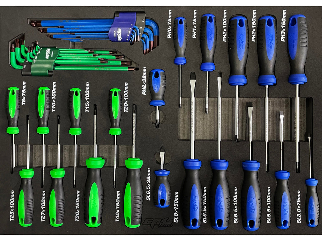 Module tournevis, clés mâles et Torx - 38 pièces (M) SP Tools