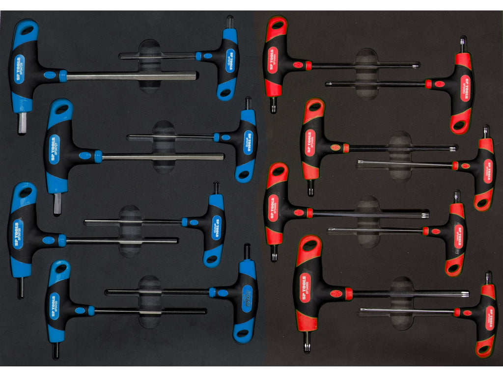 Module clés en T 6 pans métrique et poucess - 14 outils (M)