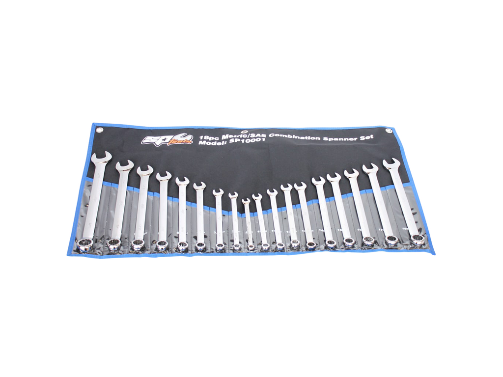 Assortiment de clés mixtes métrique et pouces - 18 pièces SP Tools