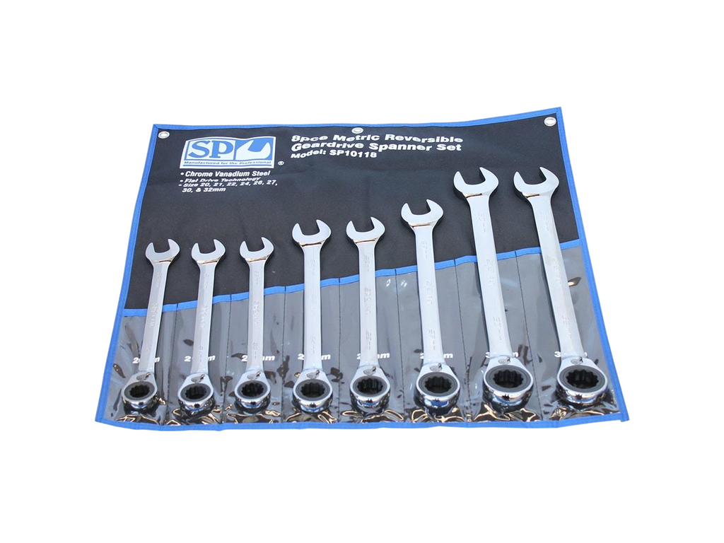 Assortiment de clés mixtes à cliquet réversible XL - 8 pièces SP Tools