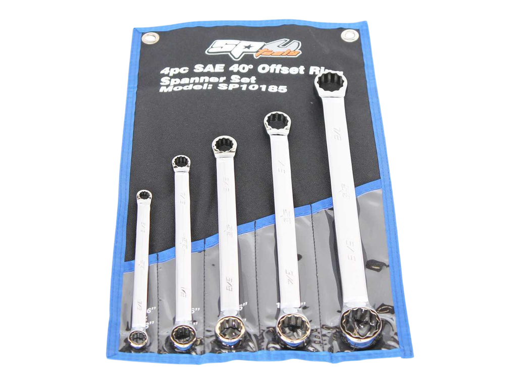 Assortiment de clés polygonales contre coudées 40° en pouces - 5 pièces SP Tools