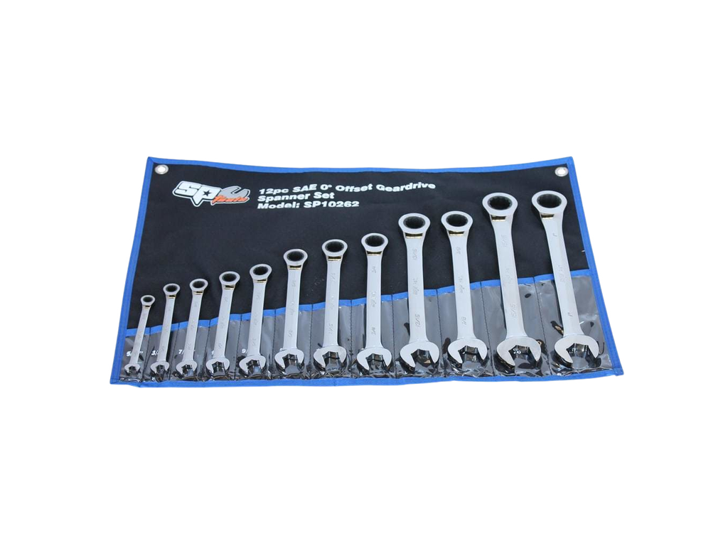 Assortiment de clés mixtes à cliquet en pouces - de 5/16'' à 1'' - 12 pièces SP Tools