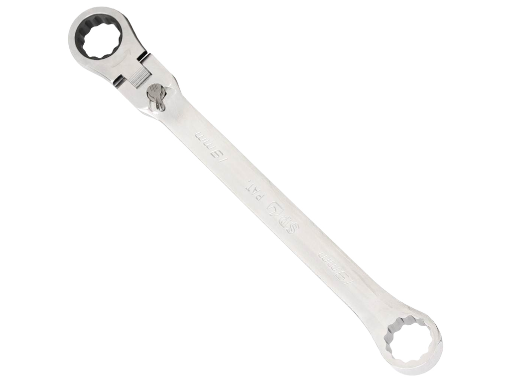 Clé polygonale à cliquet réversible et tête articulée 8 mm SP Tools