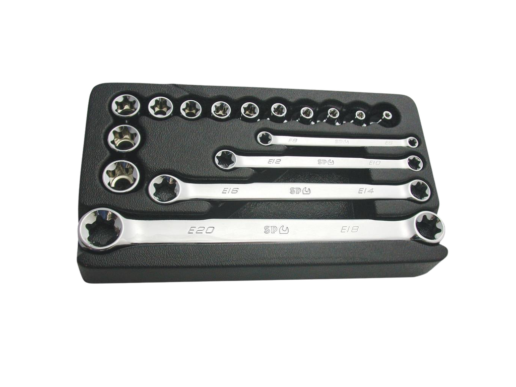Assortiment douilles 3/8'' et clés E-Torx - 16 pièces SP Tools