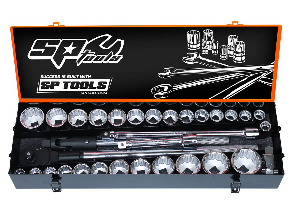 Coffret de douilles 12P, cliquets, accessoires 3/4" - 32 pièces SP Tools