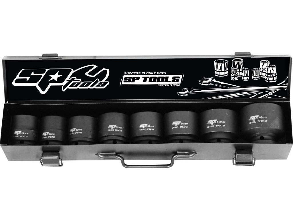 Coffret de douilles impact 6P 3/4'' - 8 pièces SP Tools