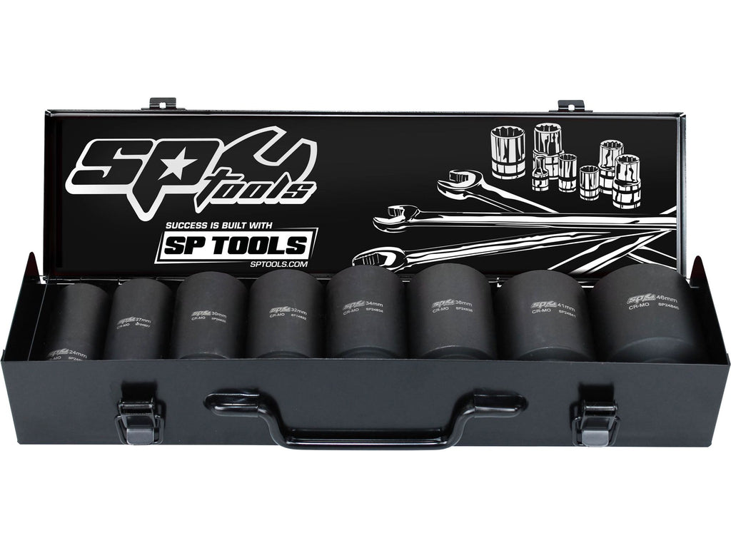 Coffret douilles impact 6P 3/4'' - 8 pièces SP Tools