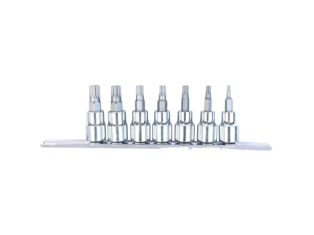 Empreintes courtes sur rack 3/8'' XZN 48 mm - de M4 à M10 - 7 pièces SP Tools