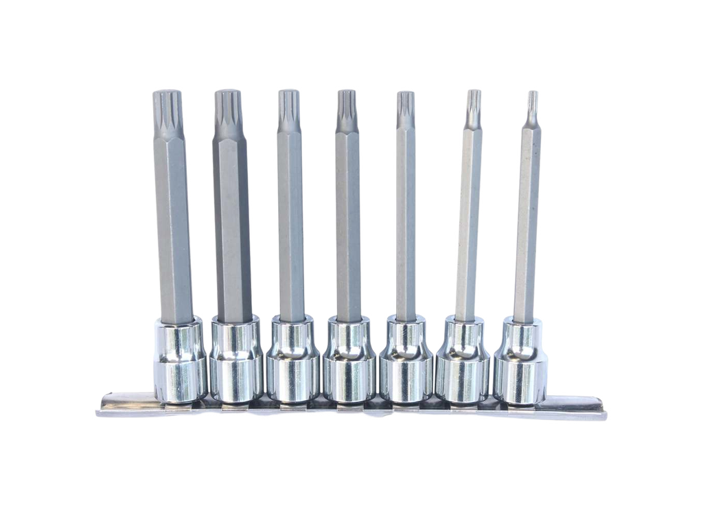 Empreintes longues sur rack 3/8'' XZN 100 mml - de M4 à M10 - 7 pièces SP Tools