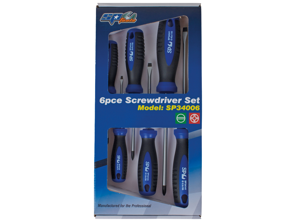 Assortiment de tournevis Phillips et Plats - 6 pièces SP Tools