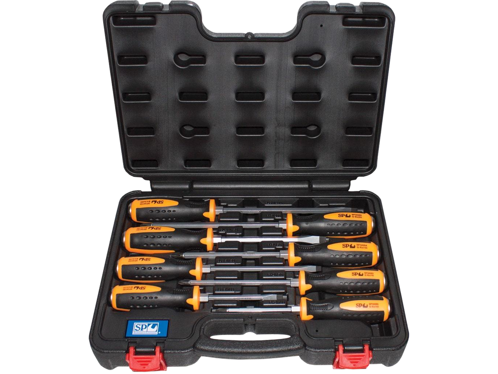 Coffret de tournevis à frapper Phillips et Plats - 8 pièces SP Tools