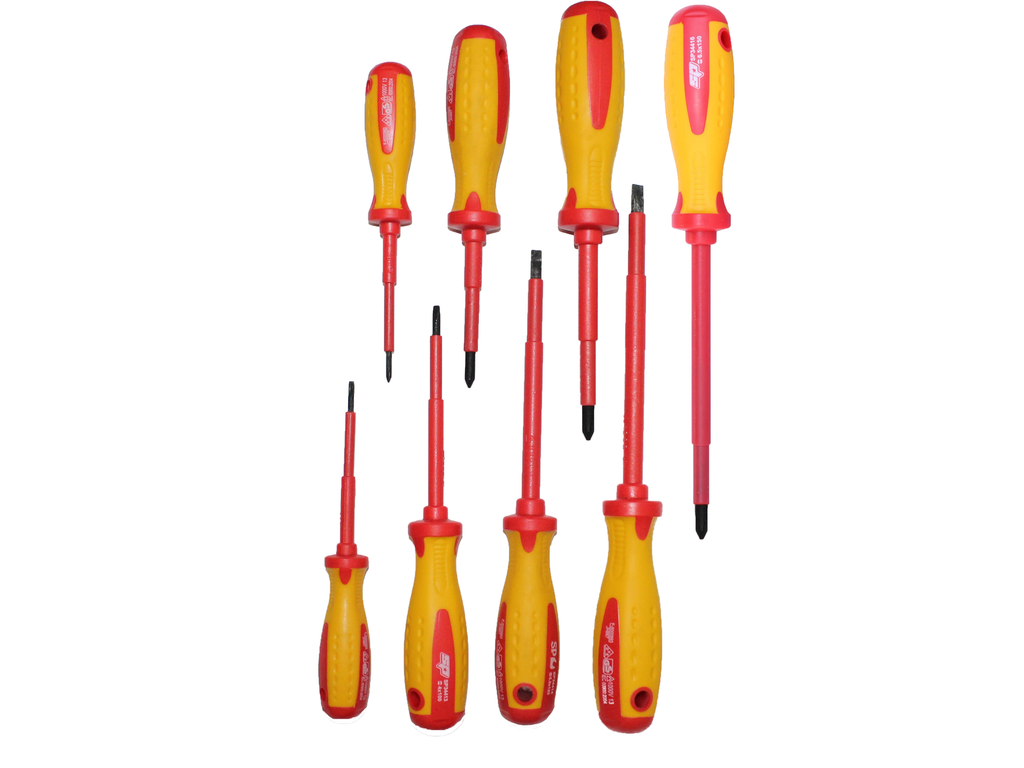Assortiment de tournevis isolés 1000V Phillips et Plats - 8 pièces SP Tools