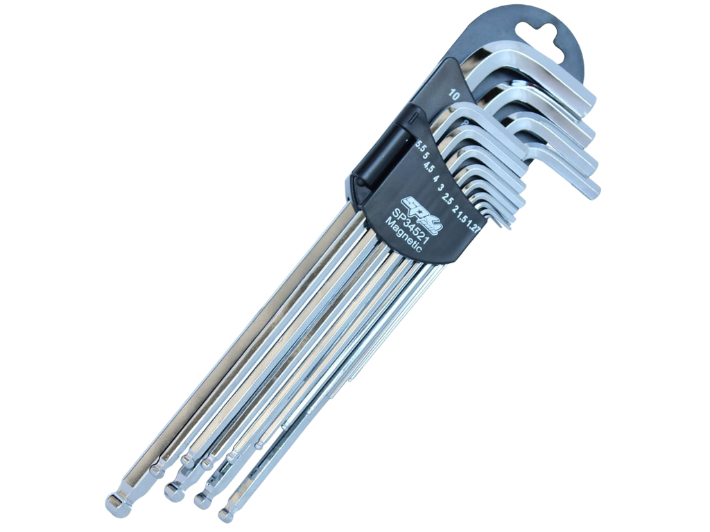 Assortiment de 13 clés mâles 6 pans à tête sphérique aimantées SP Tools