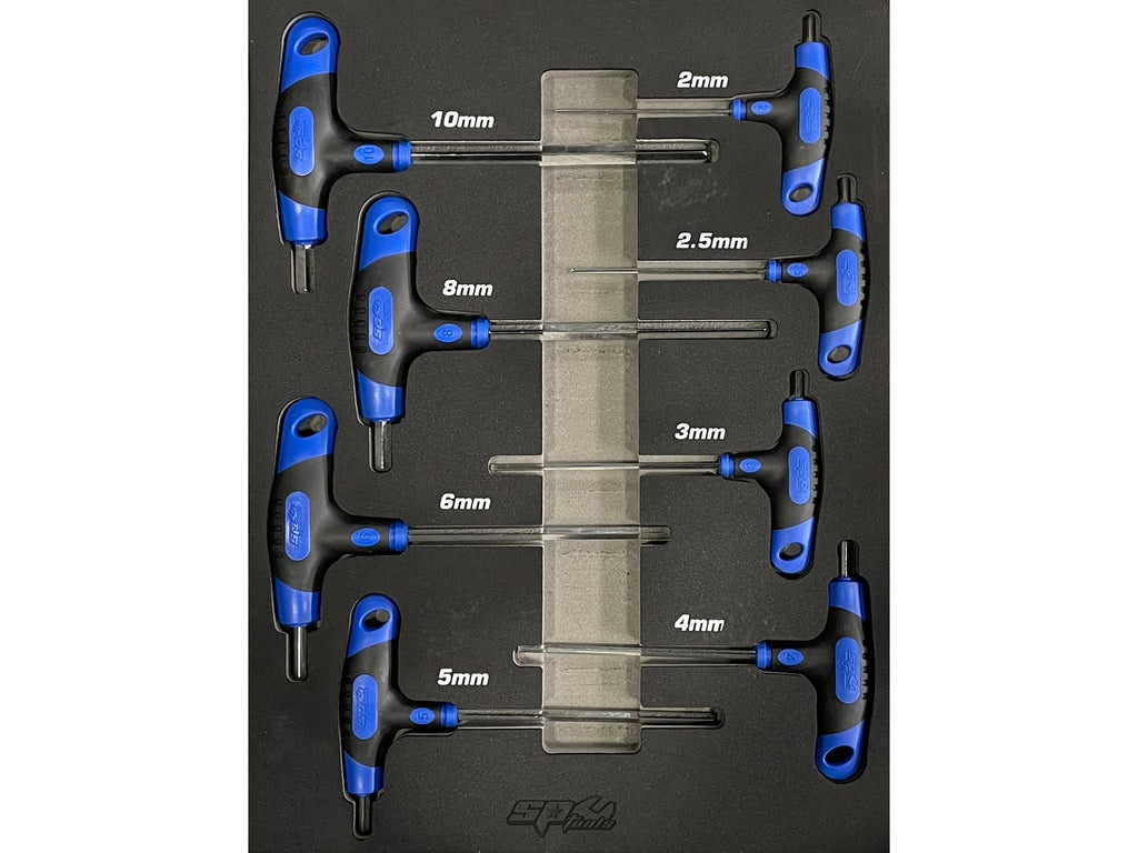 Module clés mâles 6 pans poignée en T - 8 pièces (S) SP Tools