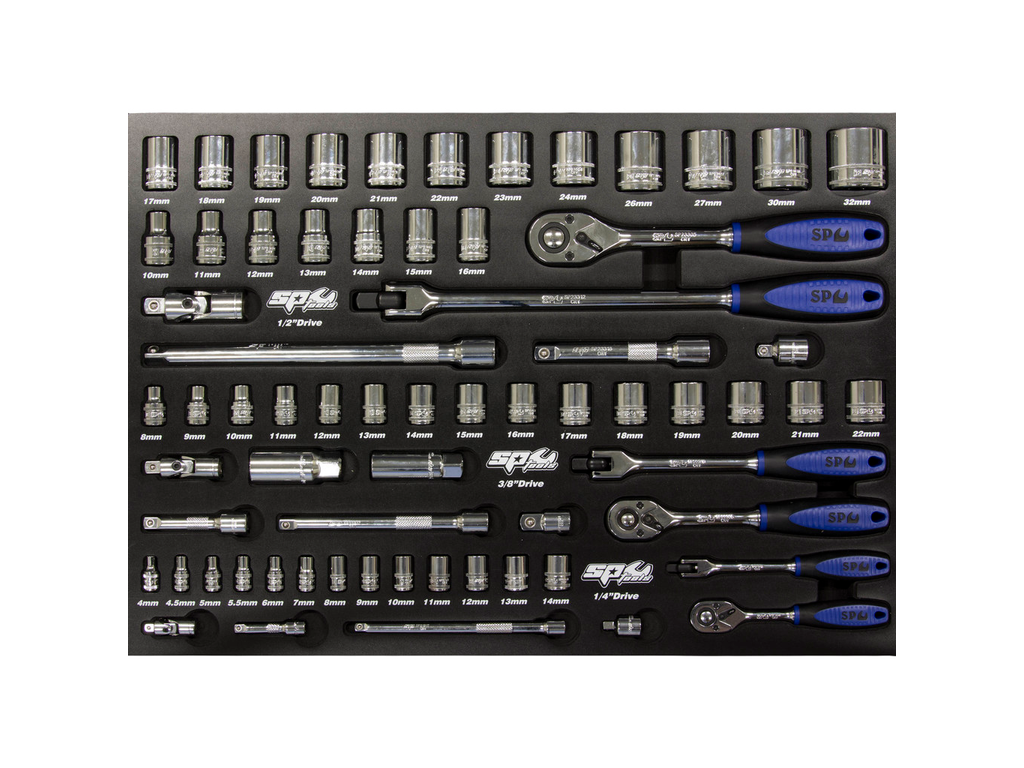 Ensemble de modules mousse (M) pour servantes/mobilier - 344 outils 6 modules SP Tools