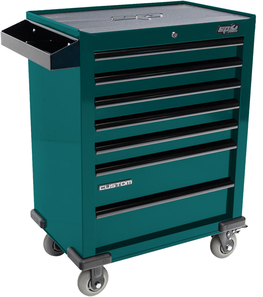 Servante 7 tiroirs dont 6 équipés de 364 outils CUSTOM TEAL - Edition limitée SP Tools