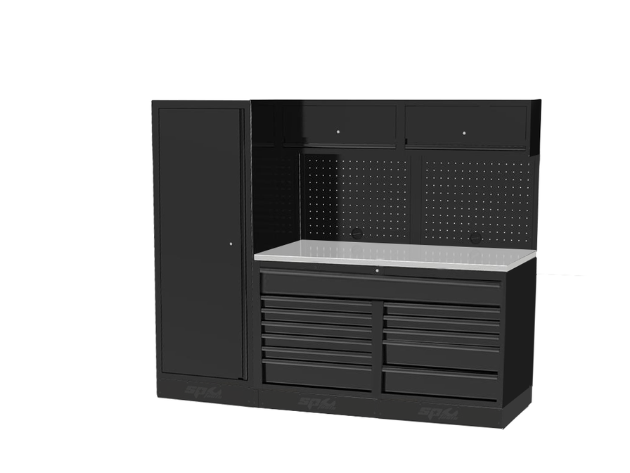 Mobilier USA - 2 modules et armoire 1 porte Inox SP Tools