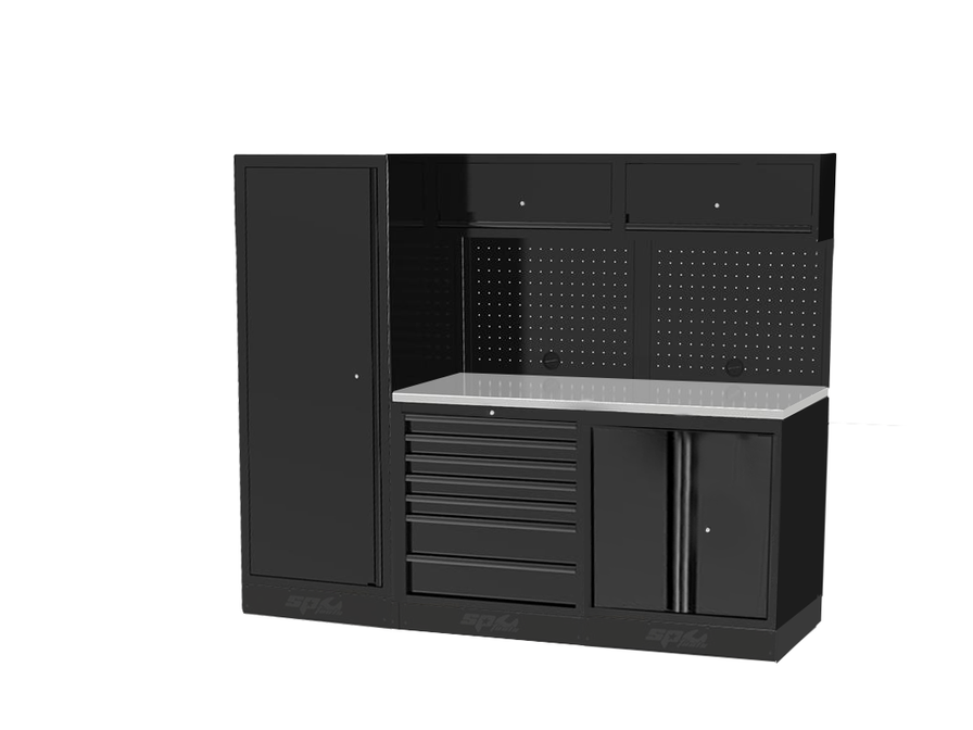 Mobilier USA - 2 modules et armoire 1 porte Inox SP Tools