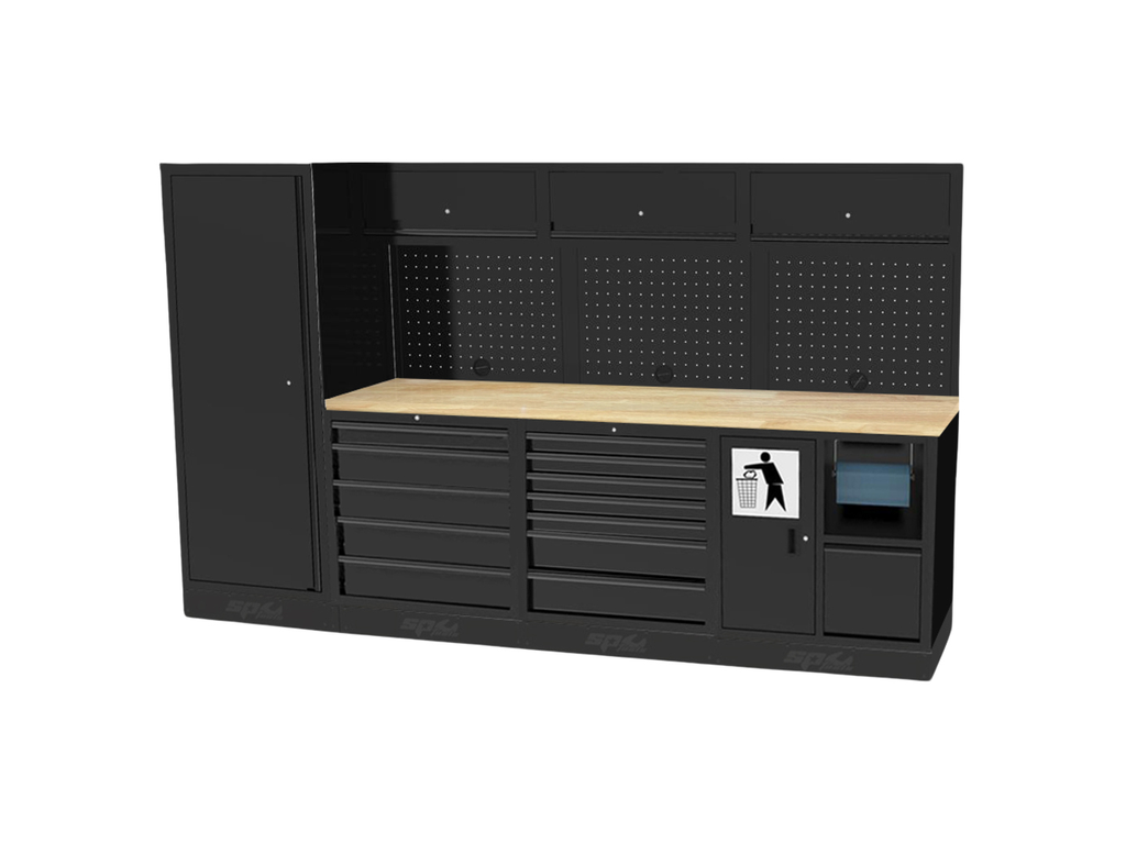 Mobilier USA - 3 modules armoires hautes et armoire 1 porte Bois SP Tools