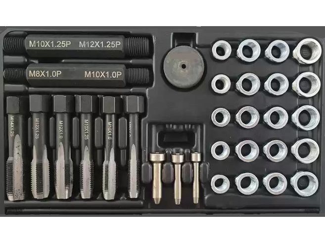 Coffret réparation filetage bougies de préchauffage (33pc)