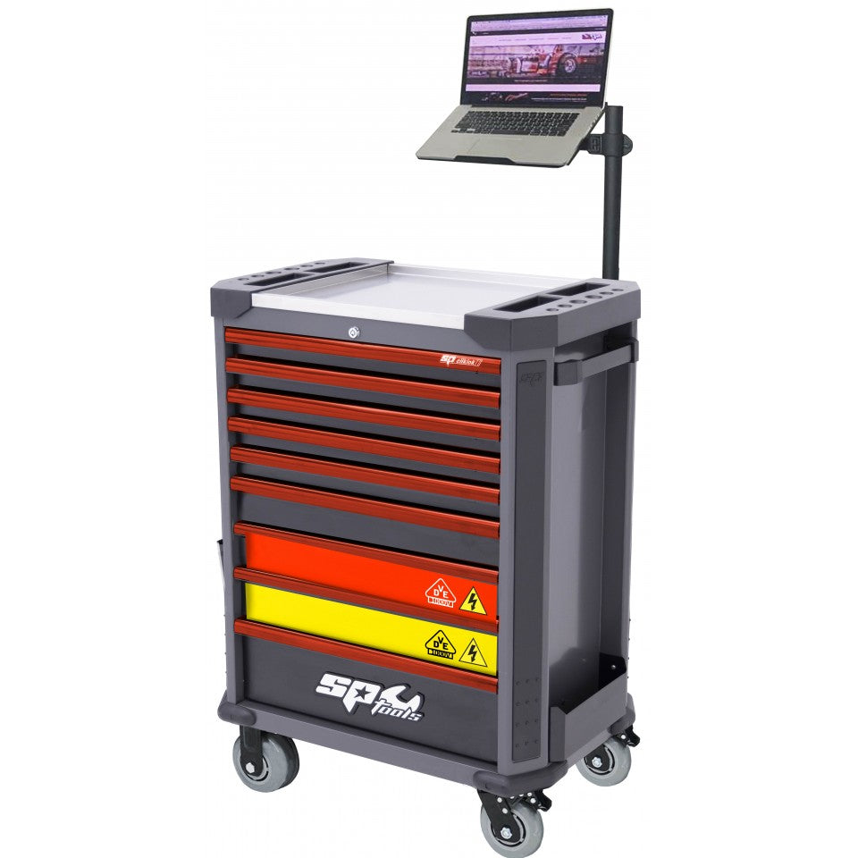 Servante VDE 1000V équipée de 199 outils Noire/Rouge TECH SERIES | SP Tools | SP01105