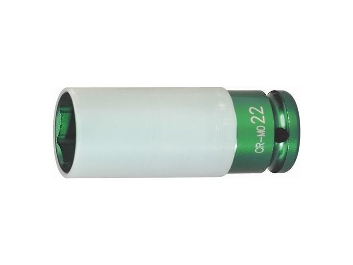 Douille 1/2" longue impact 6P en couleur 22mm