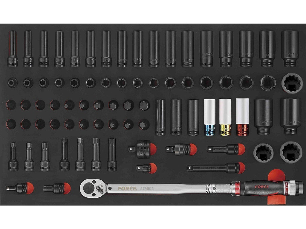 Module FORCE (L) (79pc) 1/2" douilles, empreintes rallonges impact, clé dynamo