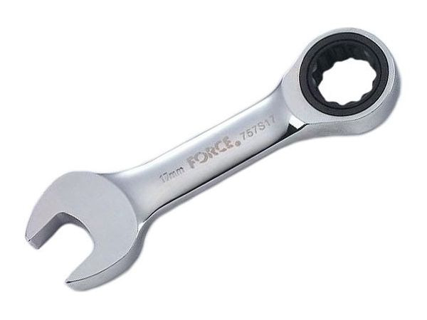 Clé mixte à cliquet stubby 19mm