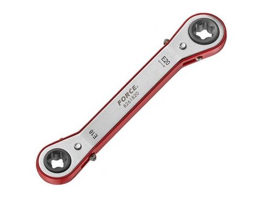 Clé polygonale à cliquet TORX 15° E22xE24